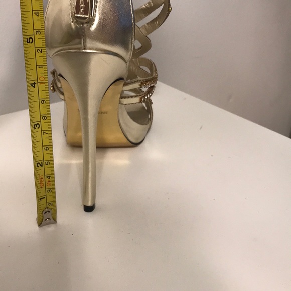 New Rare Bebe gold rhinestone heels. Beautiful! - Picture 6 of 6